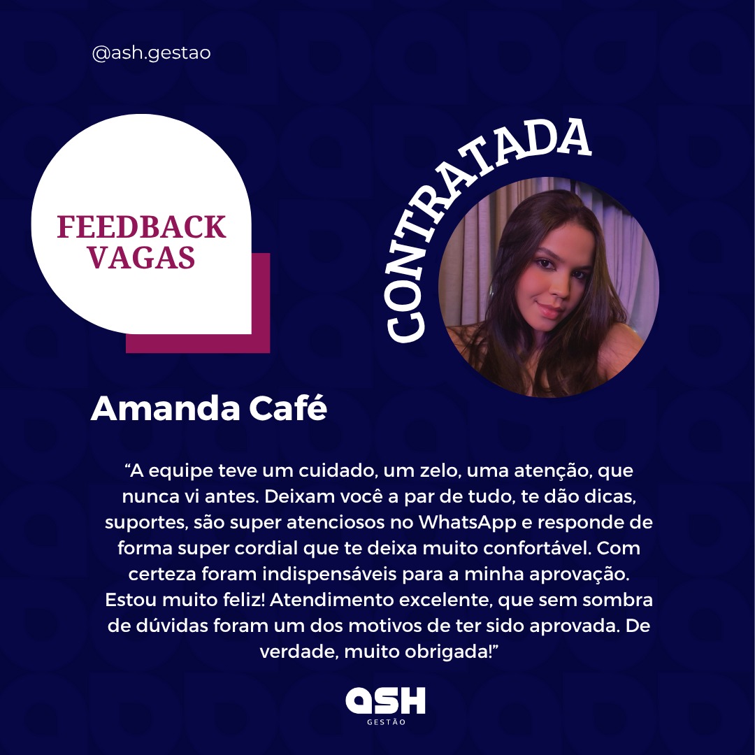 Cartão de Feedback da Amanda Café
