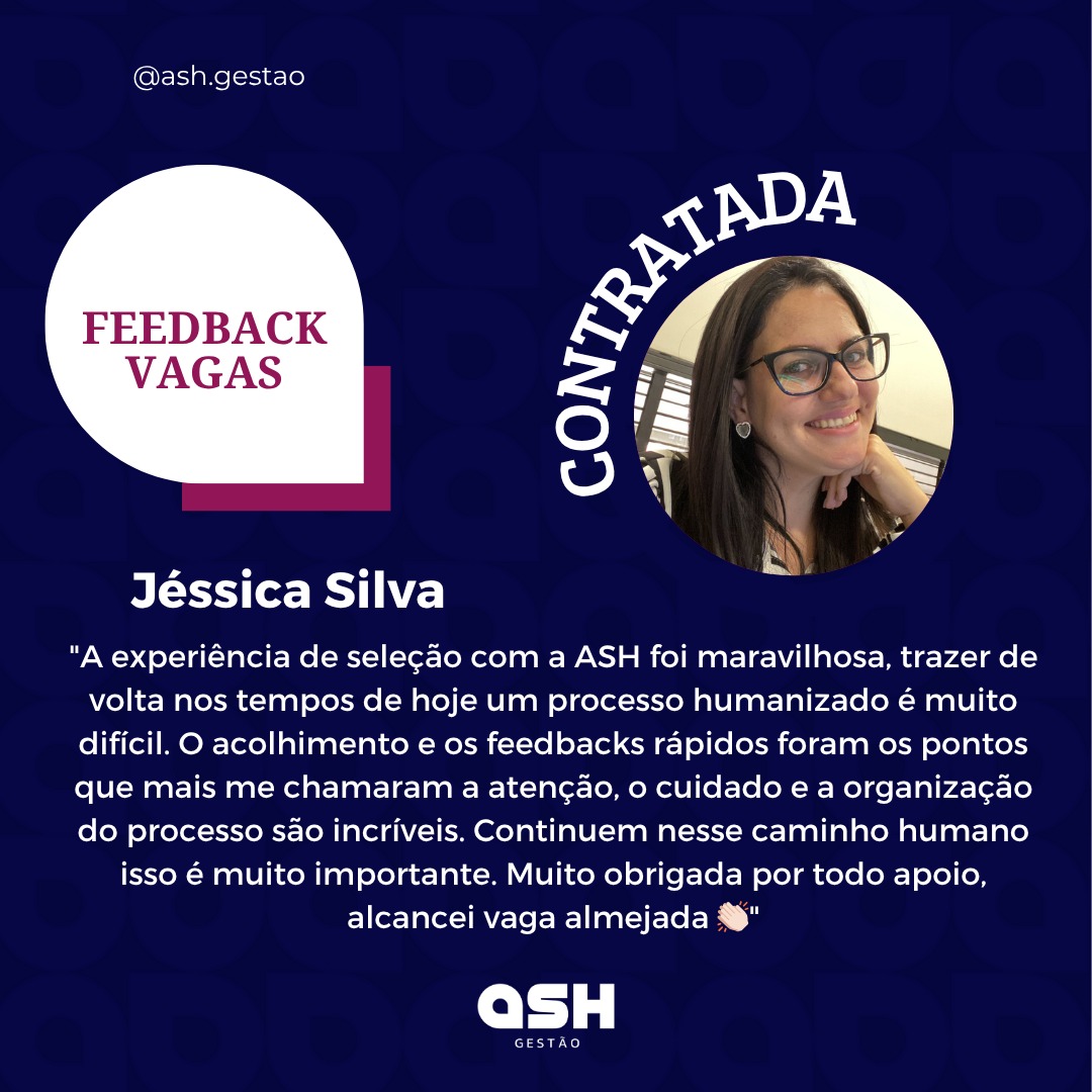 Cartão de Feedback da Jéssica Silva